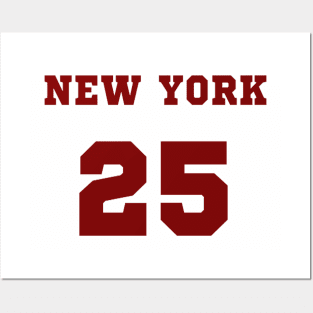 red text new york 25 Posters and Art